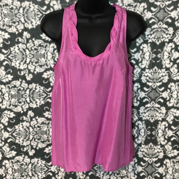 J Crew 100% Silk Pink Sleeveless Blouse Size 0 - Picture 1 of 9